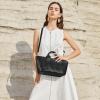 imageBOSTANTEN Woven Tote Bag for Women Top Handle Purses and Handbags Shoulder Crossbody Purse With ZipperBlack