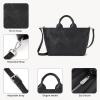 imageBOSTANTEN Woven Tote Bag for Women Top Handle Purses and Handbags Shoulder Crossbody Purse With ZipperBlack