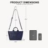 imageBOSTANTEN Woven Tote Bag for Women Top Handle Purses and Handbags Shoulder Crossbody Purse With ZipperBlue