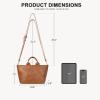 imageBOSTANTEN Woven Tote Bag for Women Top Handle Purses and Handbags Shoulder Crossbody Purse With ZipperBrown