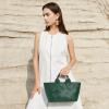 imageBOSTANTEN Woven Tote Bag for Women Top Handle Purses and Handbags Shoulder Crossbody Purse With ZipperGreen