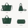 imageBOSTANTEN Woven Tote Bag for Women Top Handle Purses and Handbags Shoulder Crossbody Purse With ZipperGreen