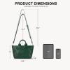 imageBOSTANTEN Woven Tote Bag for Women Top Handle Purses and Handbags Shoulder Crossbody Purse With ZipperGreen