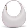 imageBOSTANTEN Crescent Shoulder Bag for Women Trendy Crossbody Hobo Purse Vegan Leather Clutch Handbag Adjustable StrapGrey Purple