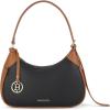 imageBOSTANTEN Small Purses for Women Trendy Cresent Shoulder Bag Hobo HandbagsBlack With Brown