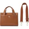 imageBOSTANTEN Small Tote Bag for Women Crossbody Trendy Purses Vegan Leather Satchel Handbags with Shoulder StrapB02brown