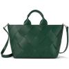 imageBOSTANTEN Woven Tote Bag for Women Top Handle Purses and Handbags Shoulder Crossbody Purse With ZipperGreen