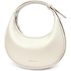 imageBOSTANTEN Crescent Shoulder Bag for Women Trendy Crossbody Hobo Purse Vegan Leather Clutch Handbag Adjustable StrapBeige