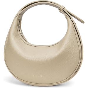imageBOSTANTEN Crescent Shoulder Bag for Women Trendy Crossbody Hobo Purse Vegan Leather Clutch Handbag Adjustable StrapCamel Brown
