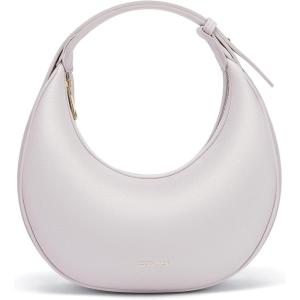 imageBOSTANTEN Crescent Shoulder Bag for Women Trendy Crossbody Hobo Purse Vegan Leather Clutch Handbag Adjustable StrapGrey Purple