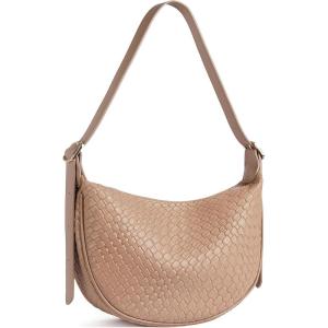 imageBOSTANTEN Purses for Women Small Crossbody Bags Crescent Shoulder Bag Hobo Handbag with Adjustable StrapApricot