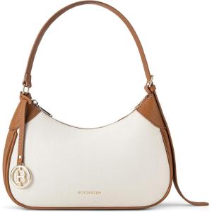 imageBOSTANTEN Small Purses for Women Trendy Cresent Shoulder Bag Hobo HandbagsBeige With Brown