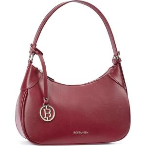 imageBOSTANTEN Small Purses for Women Trendy Cresent Shoulder Bag Hobo HandbagsRed