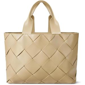 imageBOSTANTEN Woven Tote Bag for Women Top Handle Purses and Handbags Shoulder Crossbody Purse With ZipperBapricot
