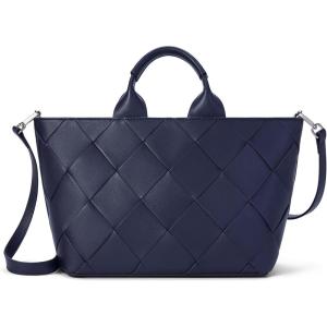 imageBOSTANTEN Woven Tote Bag for Women Top Handle Purses and Handbags Shoulder Crossbody Purse With ZipperBlue