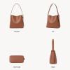 imageBOSTANTEN Bucket Bag Vegan Leather Shoulder Purses for Women Trendy Adjustable StrapBrown