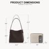 imageBOSTANTEN Bucket Bag Vegan Leather Shoulder Purses for Women Trendy Adjustable StrapCoffee