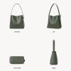 imageBOSTANTEN Bucket Bag Vegan Leather Shoulder Purses for Women Trendy Adjustable StrapGreen