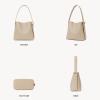 imageBOSTANTEN Bucket Bag Vegan Leather Shoulder Purses for Women Trendy Adjustable StrapKhaki