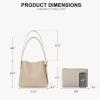 imageBOSTANTEN Bucket Bag Vegan Leather Shoulder Purses for Women Trendy Adjustable StrapKhaki