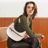 imageBOSTANTEN Crescent Shoulder Bag for Women Vegan Leather Purses Quilted Handbag with Zip PocketA01beige