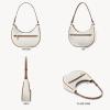 imageBOSTANTEN Crescent Shoulder Bag for Women Vegan Leather Purses Quilted Handbag with Zip PocketA01beige