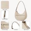 imageBOSTANTEN Crescent Shoulder Bag for Women Vegan Leather Purses Quilted Handbag with Zip PocketA01khaki