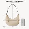 imageBOSTANTEN Crescent Shoulder Bag for Women Vegan Leather Purses Quilted Handbag with Zip PocketA01khaki
