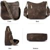 imageBOSTANTEN Crossbody Bags for Women Trendy Vegan Leather Hobo Purses Shoulder Handbags With Wide Shoulder StrapA02coffee