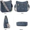 imageBOSTANTEN Crossbody Bags for Women Trendy Vegan Leather Hobo Purses Shoulder Handbags With Wide Shoulder StrapA04navy Blue