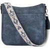 imageBOSTANTEN Crossbody Bags for Women Trendy Vegan Leather Hobo Purses Shoulder Handbags With Wide Shoulder StrapA04navy Blue