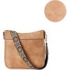 imageBOSTANTEN Crossbody Bags for Women Trendy Vegan Leather Hobo Purses Shoulder Handbags With Wide Shoulder StrapA05camel Brown