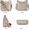 imageBOSTANTEN Crossbody Bags for Women Trendy Vegan Leather Hobo Purses Shoulder Handbags With Wide Shoulder StrapA06light Grey