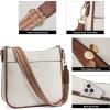 imageBOSTANTEN Crossbody Bags for Women Trendy Vegan Leather Hobo Purses Shoulder Handbags With Wide Shoulder StrapA09beige With Brown