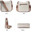 imageBOSTANTEN Crossbody Bags for Women Trendy Vegan Leather Hobo Purses Shoulder Handbags With Wide Shoulder StrapA09beige With Brown