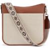 imageBOSTANTEN Crossbody Bags for Women Trendy Vegan Leather Hobo Purses Shoulder Handbags With Wide Shoulder StrapA11 Pattern and Brown