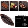 imageBOSTANTEN Crossbody Bags for Women Trendy Vegan Leather Hobo Purses Shoulder Handbags With Wide Shoulder StrapA11 Pattern and Brown