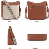imageBOSTANTEN Crossbody Bags for Women Trendy Vegan Leather Hobo Purses Shoulder Handbags With Wide Shoulder StrapA11 Pattern and Brown