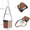 imageBOSTANTEN Crossbody Bags for Women Trendy Vegan Leather Hobo Purses Shoulder Handbags With Wide Shoulder StrapA12black With Brown