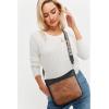 imageBOSTANTEN Crossbody Bags for Women Trendy Vegan Leather Hobo Purses Shoulder Handbags With Wide Shoulder StrapA12black With Brown
