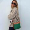 imageBOSTANTEN Crossbody Bags for Women Trendy Vegan Leather Hobo Purses Shoulder Handbags With Wide Shoulder StrapA13brown With Green