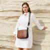 imageBOSTANTEN Crossbody Bags for Women Trendy Vegan Leather Hobo Purses Shoulder Handbags With Wide Shoulder StrapA15brown White With Black