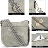 imageBOSTANTEN Crossbody Bags for Women Trendy Vegan Leather Hobo Purses Shoulder Handbags With Wide Shoulder StrapA16sky Grey