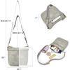 imageBOSTANTEN Crossbody Bags for Women Trendy Vegan Leather Hobo Purses Shoulder Handbags With Wide Shoulder StrapA16sky Grey
