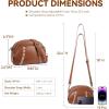 imageBOSTANTEN Crossbody Purses for Women Small Shoulder Bag Vegan Leather Baseball Handbags with Adjustable StrapBeige With Brown
