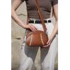 imageBOSTANTEN Crossbody Purses for Women Small Shoulder Bag Vegan Leather Baseball Handbags with Adjustable StrapBeige With Brown