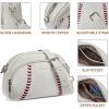 imageBOSTANTEN Crossbody Purses for Women Small Shoulder Bag Vegan Leather Baseball Handbags with Adjustable StrapBeige With Red