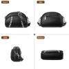 imageBOSTANTEN Crossbody Purses for Women Small Shoulder Bag Vegan Leather Baseball Handbags with Adjustable StrapBlack With Beige