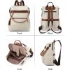 imageBOSTANTEN Leather Laptop Backpack for Women Designer Travel Backpack with Laptop Compartment Ladies Computer Shoulder Bags BeigeBrownBeigebrown