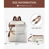 imageBOSTANTEN Leather Laptop Backpack for Women Designer Travel Backpack with Laptop Compartment Ladies Computer Shoulder Bags BeigeBrownBeigebrown
